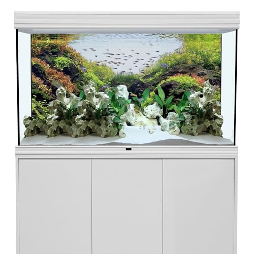 AWERT 30x18 inches Stone Aquarium Background Aquatic Plant River Bed & Lake Fish Tank Background Seaweed Fish Tank Background Vinyl Background
