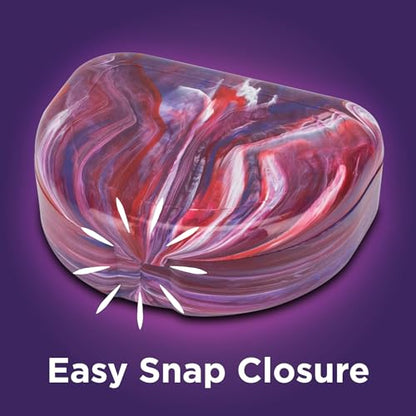 Practicon Marble Retainer Cases, Orthodontic Aligner Case, Mouth Guard Holder (3 Pack) (Wild Berry) - color: Wild Berry