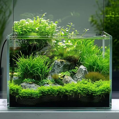 3 Gallon Glass Fish Tank, Easy to Maintain Small Aquarium for Betta/Goldfish/Snails/Shrimp and Aquatic Planting. - size: 3 Gallon