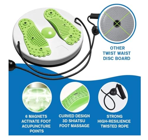 Waist Twisting Disc Unisex Waist Trainer Abdominal Exercise Foot Massage Plate Workout Home Gym Body Building Weight Loss Fitness Equipment - color: Purple