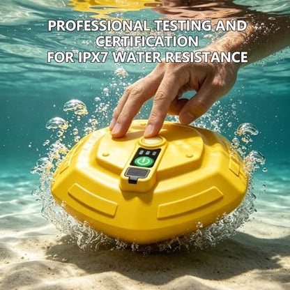 Floating & Rechargeable Bait Bucket Aerator, IPX7 Waterproof Rechargeable Charging Portable Oxygen Pump Floating Aerator Livewell for Fish Tank & Fishing Trips,Ultra-Quiet Bubbler for Live Bait