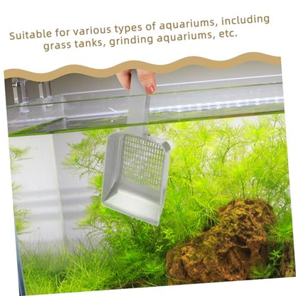 HANABASS Aquarium Sand Shovel Tool Cleaner for Fish Tank Maintenance Stylish Gray Design for Easy Sediment Removal Multifunctional Bucket Tool for Gravel and Sand Cleaning