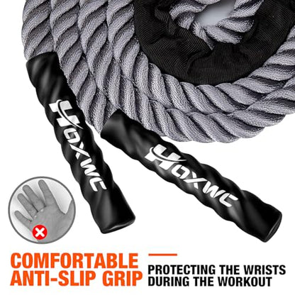 HOXWC Jump Rope, Weighted Jump Rope for Fitness, Heavy Skipping Ropes for Men Women, Home Gym Workout Equipment Set, Suitable for Boxing, Cardio, Training Muscles, Full Body Exercise Weight Loss at Home - style: 1.5LB