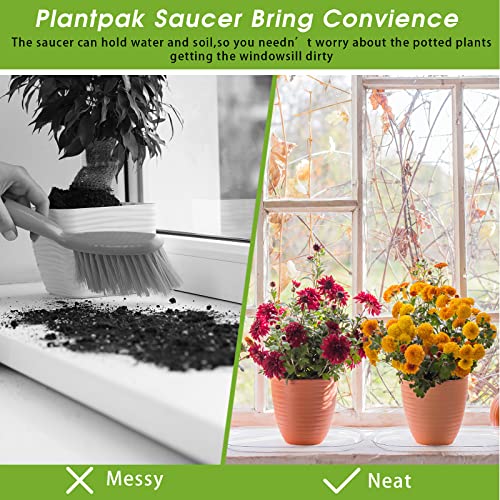 10 Pcs 14 x 4.6 Inch Plant Tray Plastic Plant Saucer Window Sill Tray Rectangular Drip Trays Plastic Oval for Indoors Flower Pots for Window Sills and Shelf - size: 14 x 4.6 Inch
