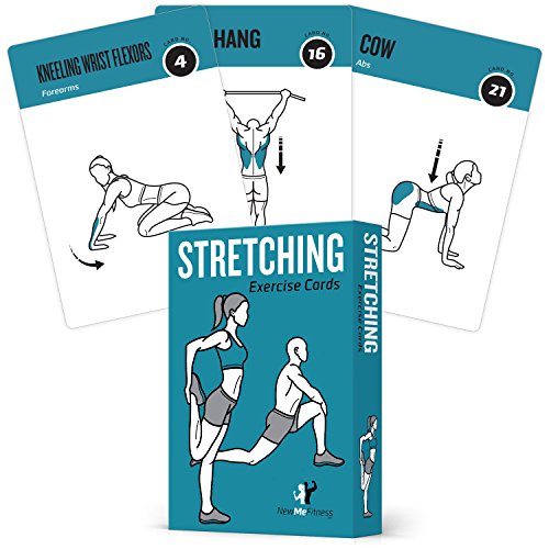 Stretching Workout Cards, Instructional Fitness Deck for Women & Men, Beginner Fitness Guide to Training Exercises at Home or Gym - style: Stretching