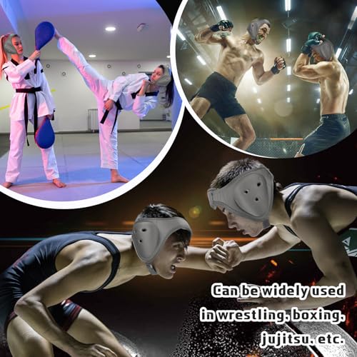 Jerify 2 Pcs Wrestling Headgear for Kid Youth, Grey - color: Grey