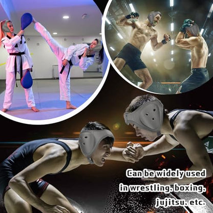 Jerify 2 Pcs Wrestling Headgear for Kid Youth, Grey - color: Grey