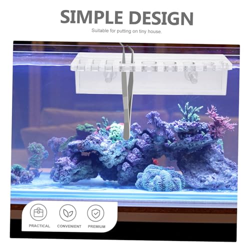 Happyyami Fish Tank Tool Holder Aquascaping Organizer for Water Plant Maintenance Wall-Mounted Storage Rack for Scissors Tweezers and Clips Convenient and Reusable
