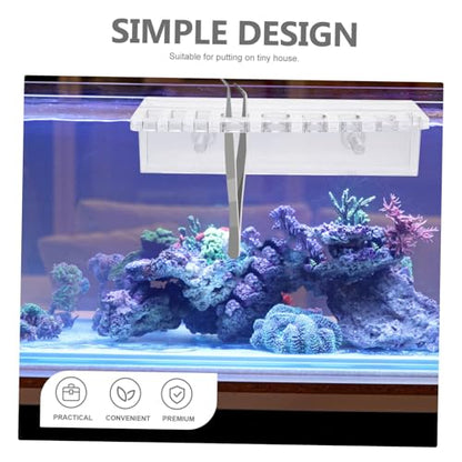 Happyyami Fish Tank Tool Holder Aquascaping Organizer for Water Plant Maintenance Wall-Mounted Storage Rack for Scissors Tweezers and Clips Convenient and Reusable