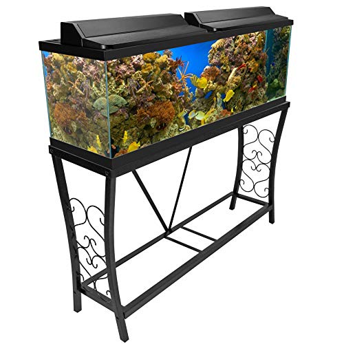 Aquatic Fundamentals Metal Aquarium Stand (55 Gallon, Black) - color: Black, size: 55 Gallon