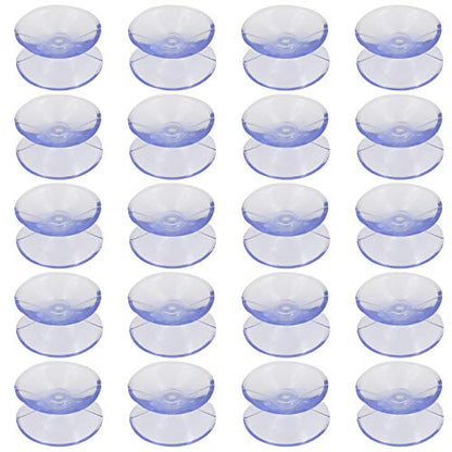 Jiozermi 20 PCS Double Sided Suction Cups Without Hooks Sucker Pads for Glass Plastic 20mm/0.8 Inch - size: 20mm, 20 Pcs