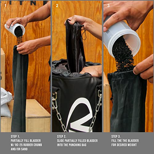 Valor Fitness Adjustable Heavy Punching Bag - Durable Hanging Boxing Bag 45 lbs with Max Fill Capacity of 80 lbs for Home Gym & MMA Training with Impact-Absorbing Foam Padding