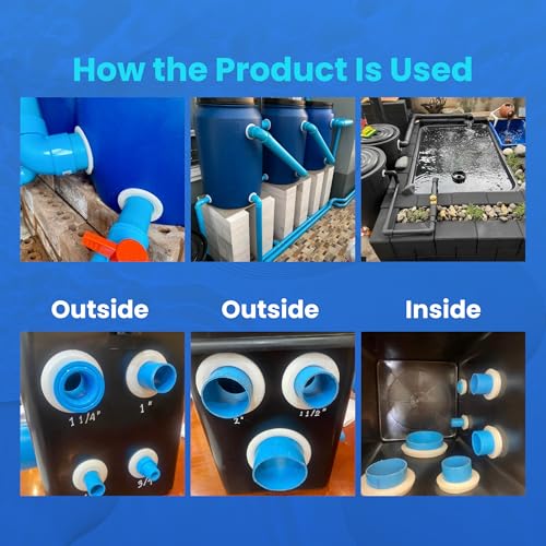 1 1/4" HYDROSEAL (12 pack), Flexible Tank Adapter, Pipe-Tank Connector, Curve grommet, Made of TPV: Heat, UV &Chemical resistance, Food grade, No color added, Resilience property, longer service life. - size: 1 1/4 inches-12Pcs