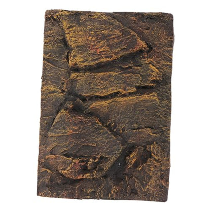 POPETPOP 3D Bearded Dragon Tank Background Rock Terrarium Background, Reptile Terrarium Decoration 3D Background Board Fish Tank Lifelike Board (PU62-3) Reptile Tank Decoration Custom Pictures