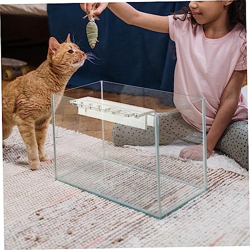 VANZACK Aquarium Tool Holder Acrylic Water Grass Tool Organizer for Fish Tank Maintenance Multiple Storage and Easy to Install