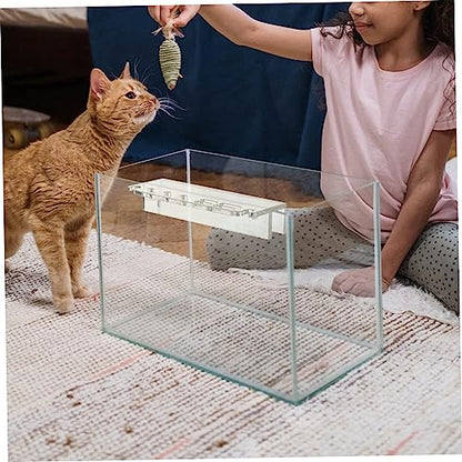 VANZACK Aquarium Tool Holder Acrylic Water Grass Tool Organizer for Fish Tank Maintenance Multiple Storage and Easy to Install