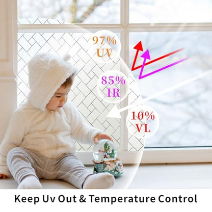 Window Privacy Film with Tool, Static Cling Frosted Glass Window Film, Non-Adhesive Window Clings Sticker, Heat Control UV Blocking for Bathroom Home Office, 23.6 x 78.7 Inch - color: Frosted, size: 23.6 x 78.7 Inch