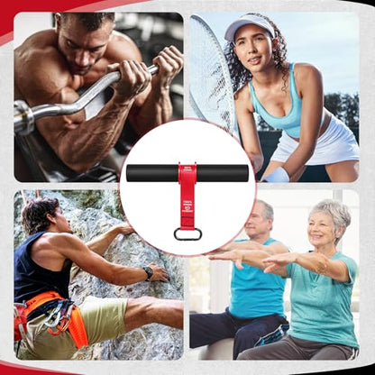 FitBeast Forearm Exerciser Wrist Roller Forearm Trainer - color: Red