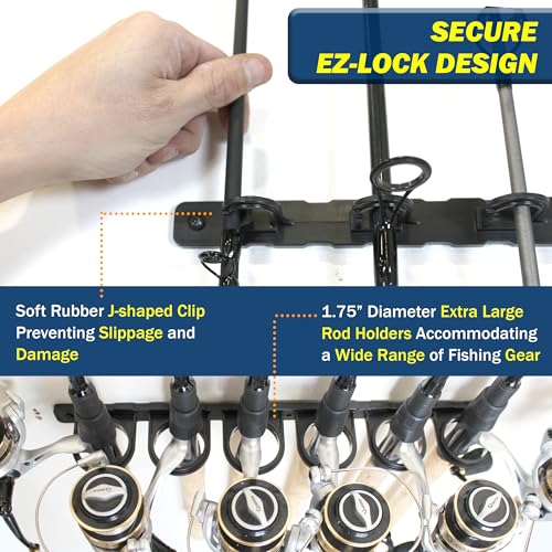 Rush Creek Creations Ceiling Fishing Rod Holder for 6 Rods, Fishing Gear - size: Two Pack