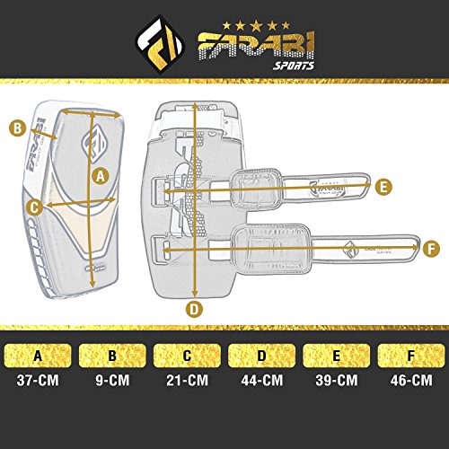Farabi kick Shield Thai pad MMA Muay Thai Shield Curved Pads Martial Art Training Pads Boxing Strike pad Curved Arm Pad MMA Focus pad Muay Punch Shield - size: Pair