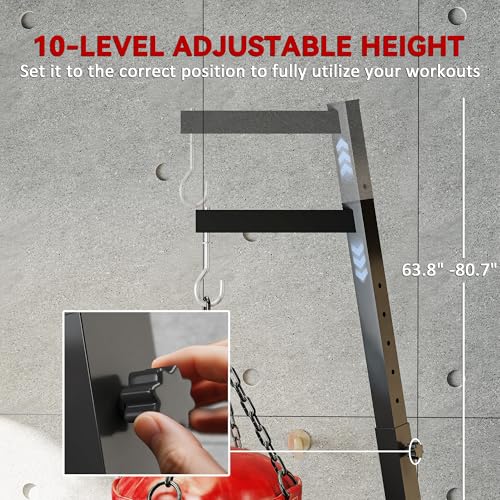Soozier Foldable Punch Bag Stand Height Adjustable