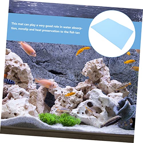 Aquarium Bottom Mat Thick Shockproof Pad for Fish Tanks Non- Water Absorption Base Wear-Resistant Design Easy to Cut for - color: Blue