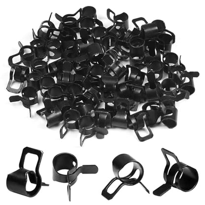 60Pcs 0.2"(5mm) ID Spring Band Hose Clamps, 3/16" ID Fuel Line Hose Clamp, Low Pressure Air Clamp, Water Pipe Air Tube Silicone Vacuum Hose Clamp, Bushing Automotive Replacement Fastener - size: 5mm, style: 60-Packs