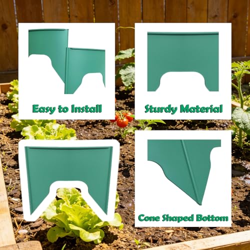30pcs Planting Grow Rings, Planting Protective Round Edging, Interlocking Garden Plant Rings, Adjustable Diameter Range 8.2-15.7 in, for Deep Watering Vegetables, Herbs and Flowers (Green)