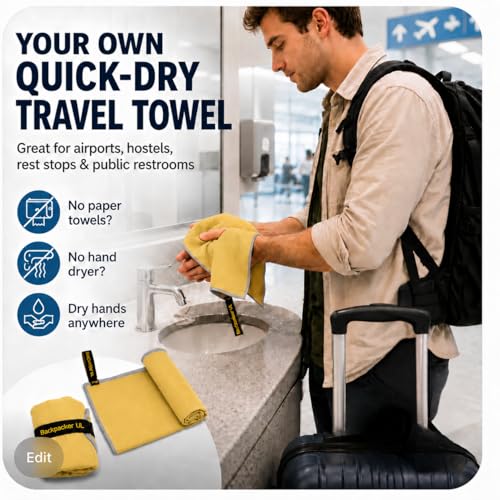 Backpacking Ultralight Quick Dry Microfiber Soft Fast Drying Hand and Face Towel Wash Cloth Camping Yoga Hiking Active Lifestyle Small (Yellow, Small) - color: Yellow, size: Small