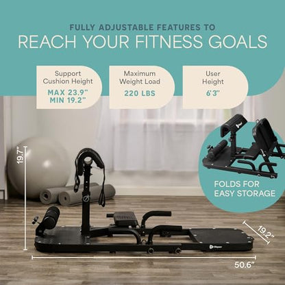 Lifepro GluteBlast Hip Thrust Machine – Foldable, Home Gym, 220 lb Cap - style: Gluteblast
