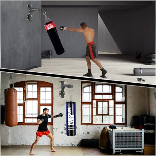 BaiYuan Heavy Bag Hanger - Adjustable Wall Mount Punching Bag Hanger - size: W:17"-27"
