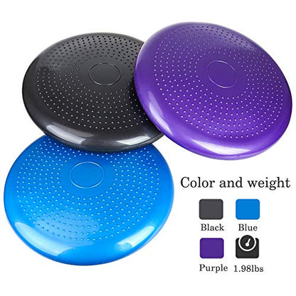 JBM 13" Inflated Stability Wobble Cushion Balance Stability Disc with Pump - Support up to 770lb
