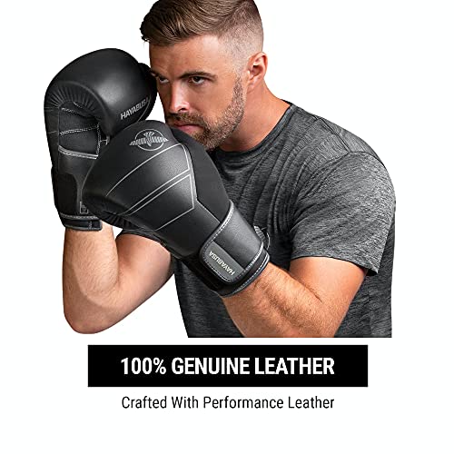 Hayabusa S4 Leather Boxing Gloves | 12oz Boxing Gloves, Muay Thai Gloves, Kickboxing Gloves, Leather Training Gloves, Men and Women, 16oz Boxing Gloves - color: Black, size: 10 oz