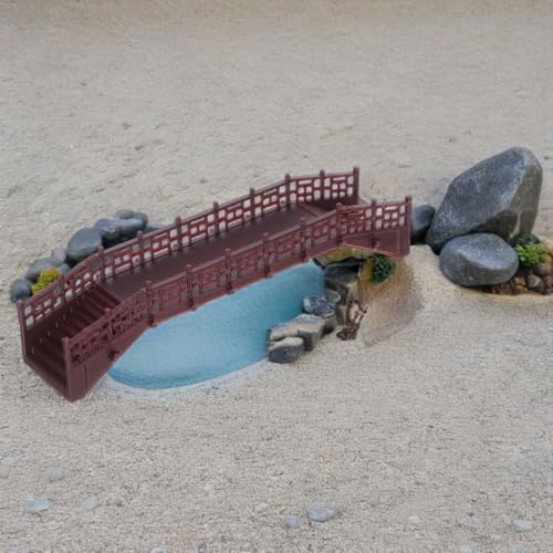 Miniature Chinese Style Bridge Model for Fairy Garden Decor Elegant Plastic Arch Bridge Figurine for Dollhouse and Aquarium Unique Micro Landscape Bridge Ornament