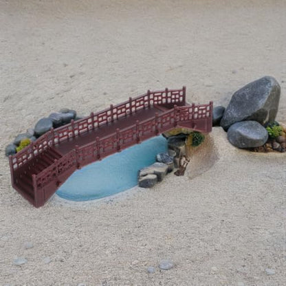 Miniature Chinese Style Bridge Model for Fairy Garden Decor Elegant Plastic Arch Bridge Figurine for Dollhouse and Aquarium Unique Micro Landscape Bridge Ornament