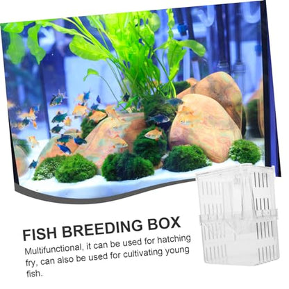 ORFOFE Separation Container 2pcs Fish Tank Nursery Box Guppy Breeding Box Fry Hatchery Incubator Practical Design