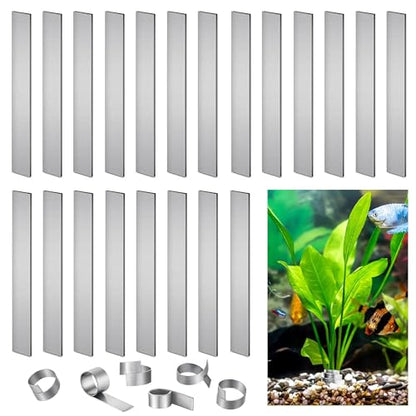 52Pcs Aquarium Plant Weights for Fish Tank - Aquarium Plant Anchors Live Plants Fixed Ring Base, Weighted Blocks to Hold Aquatic Live Plants Underwater