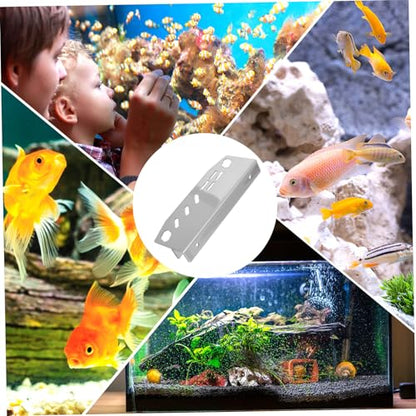 SUPVOX Fish Tank Tool Holder Stainless Steel Aquarium Maintenance Organizer Scissors and Tweezers for Fish Tank Cleaning and Aquatic Plant Care