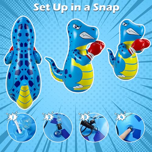 Punching Bag for Kids with Pump, 47 Inch Kids Punching Bags 3-8
