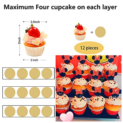 Acrylic Riser, Black Display Risers Stand Large Collection Organizer Shelf for Cupcake Food Desserts Holder Cosmetic Products Tabletop Use and More (12 X 8 X 6 Inch) (2 Packs Black)