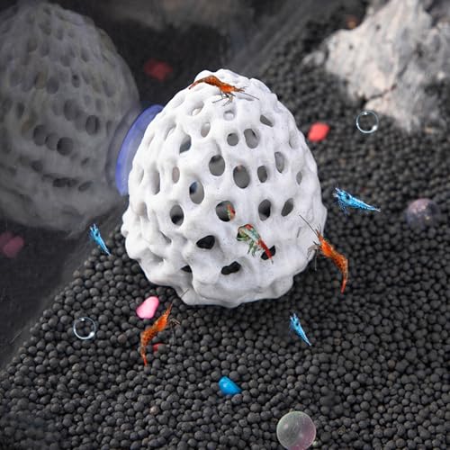 Shrimp Cave, Fish Tank Rocks with Suction Cup, Hollow & Multifunctional Fish Tank Accessories, Simulation Aquarium Decor for Home, Decoration