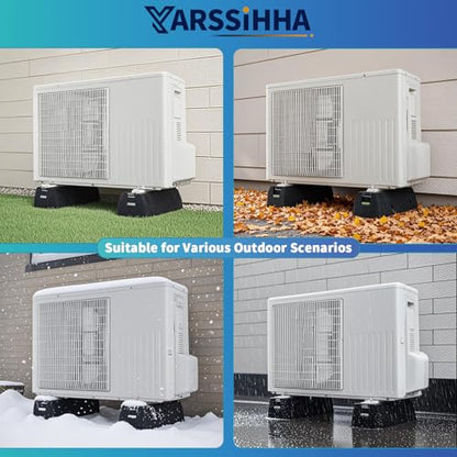 Mini Split Rubber Base Pad for 9000-36000 BTU Ductless Air Conditioner Heat Pump, Heavy Duty Anti-Vibration Mini Split Mounting Pad, Floor Mount Base Kit - style: 9000-36000 BTU