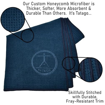 Hot Yoga Sweat Towel & Hand Towel - Soft & Absorbent, Quick Drying Microfiber, Non Slip for XL Yoga Mat or Gym, Travel Towel 2-Pack - color: Oceanic