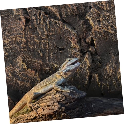 3D Reptile Tank Background Board Aquarium Tank Decoration for Bearded Dragon Decorative Sheet