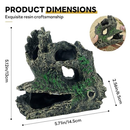 Aquarium Driftwood–Lightweight Fish Tank Decoration, Betta Fish Hideout Cave Turtle Reptile Hideout, Ornaments for Freshwater Tanks