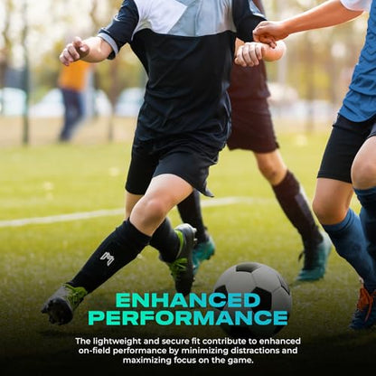 MediCaptain Mini Shin Guards Soccer – Built in Shin Pad Sleeves for Mens, Women, Teens - Small Shin Guards - Lightweight, Breathable Shin Defender Leg Protection - color: Black, size: Maxi (5.5 x 2.8 in)