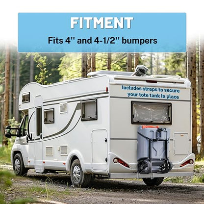 New RV Bumper Mount Tote Tank Carrier Secure Tank in Place