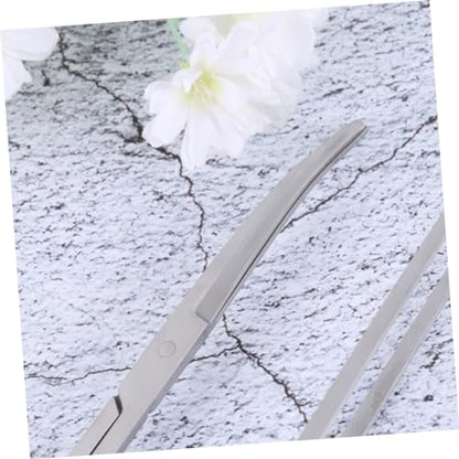Mikikit 3pcs Aquarium Cleaning Tools Set Stainless Steel Scissors Tweezers Shovel for Fish Tank Maintenance Nonslip Handles for Easy Access Includes Storage Bag Silver