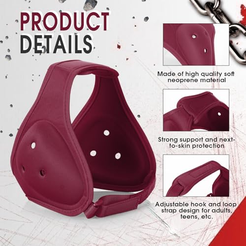 Tellegloww Wrestling Headgear for Kids, Youth - color: Dark Red, style: Classic Style