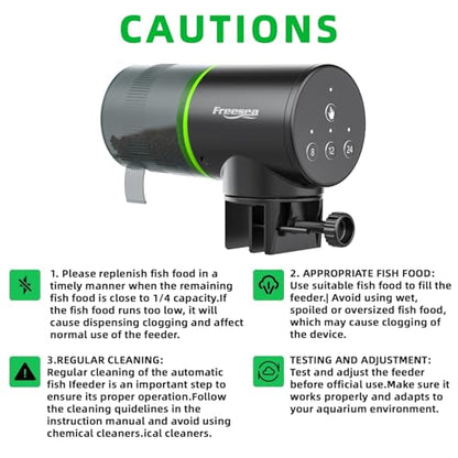 Automatic Fish Feeder for Aquarium: 3 Timers & One-Touch Easy Setup - 7-14 Day Supply with 200ML Food Dispenser - Worry-Free Vacation Feeding for Betta Turtle Tank - size: FS-069